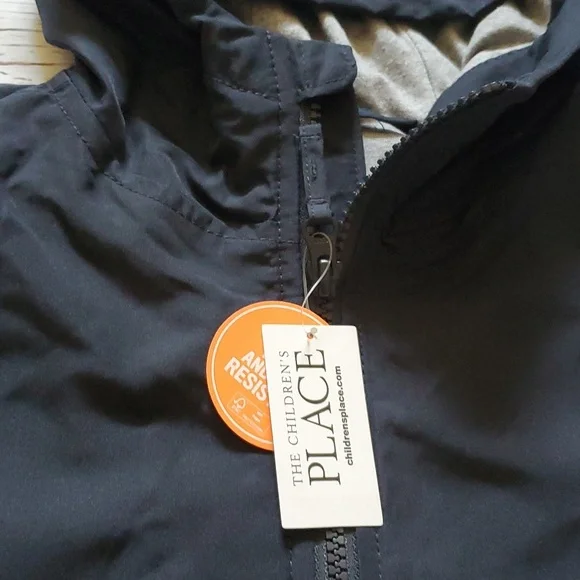 🆕️ THE CHILDREN'S PLACE NAVY BOYS HOODED JACKET 🧑 - Picture 4 of 9